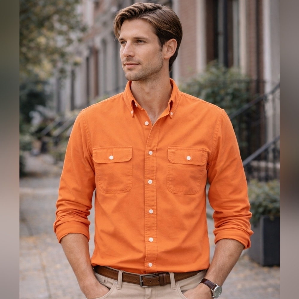 Polo Ralph Lauren Classic Fit Button-Down Shirt NWT Small Orange